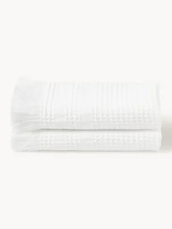 Toallas|Mantas>Westwing Collection Toalla tipo gofre Yara, tamaños diferentes Blanco