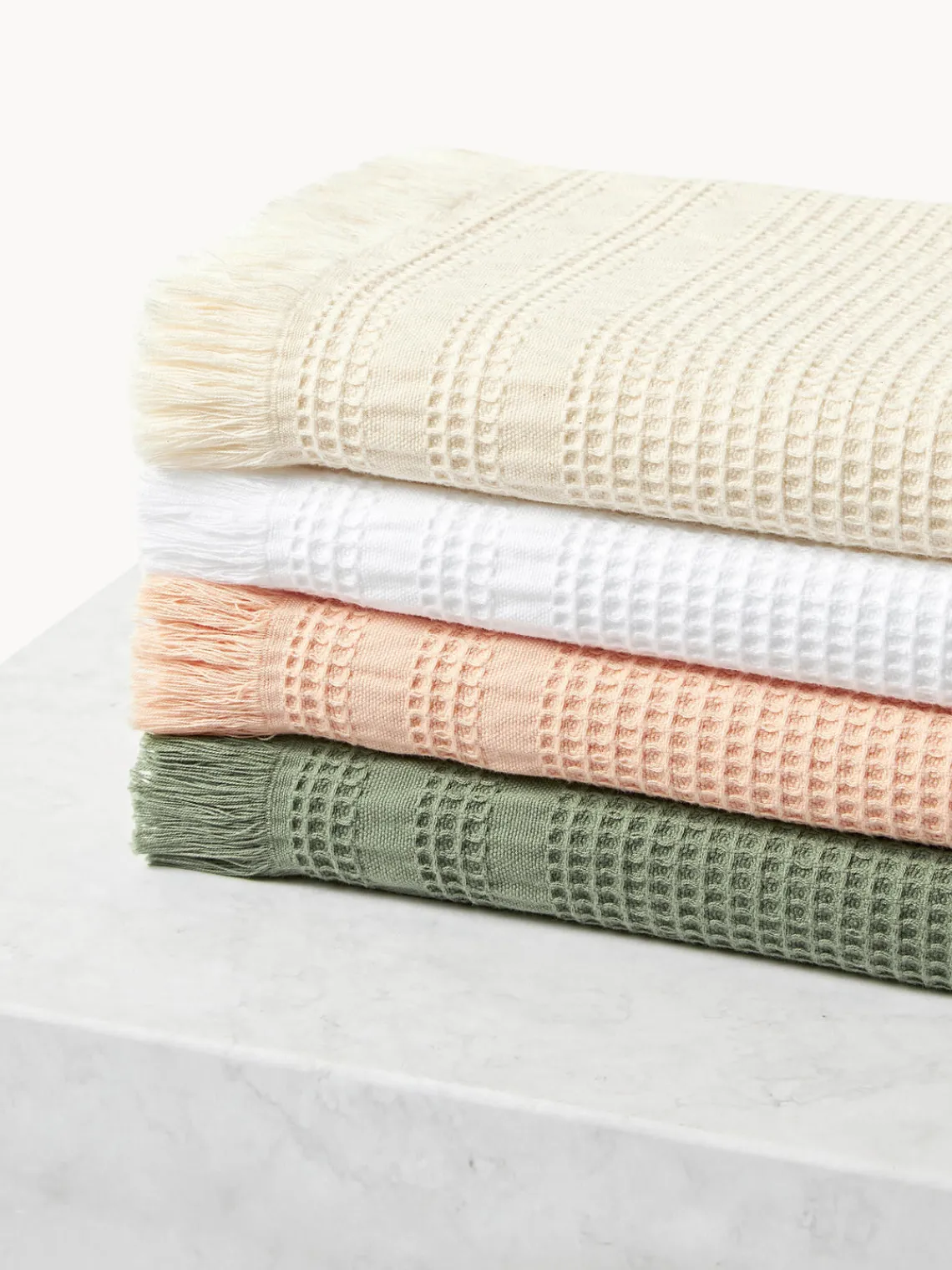 Toallas|Mantas>Westwing Collection Toalla tipo gofre Yara, tamaños diferentes Blanco