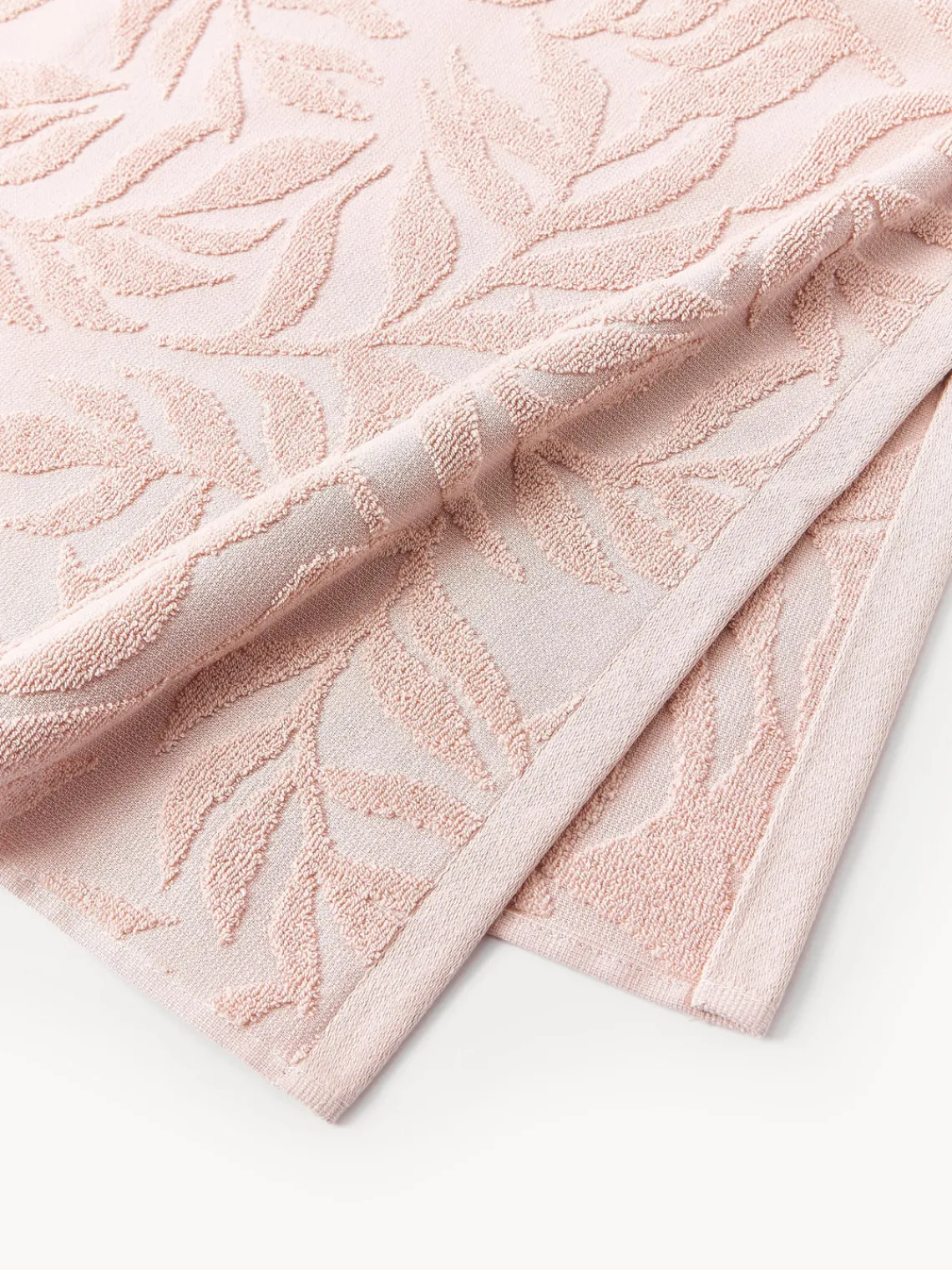 Clearance Toallas de algodón con relieves Leaf, tamaños diferentes Toallas|Toallas