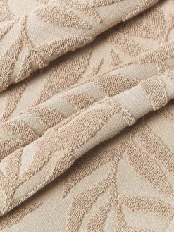 Toallas de algodón con relieves Leaf, tamaños diferentes Toallas|Mantas