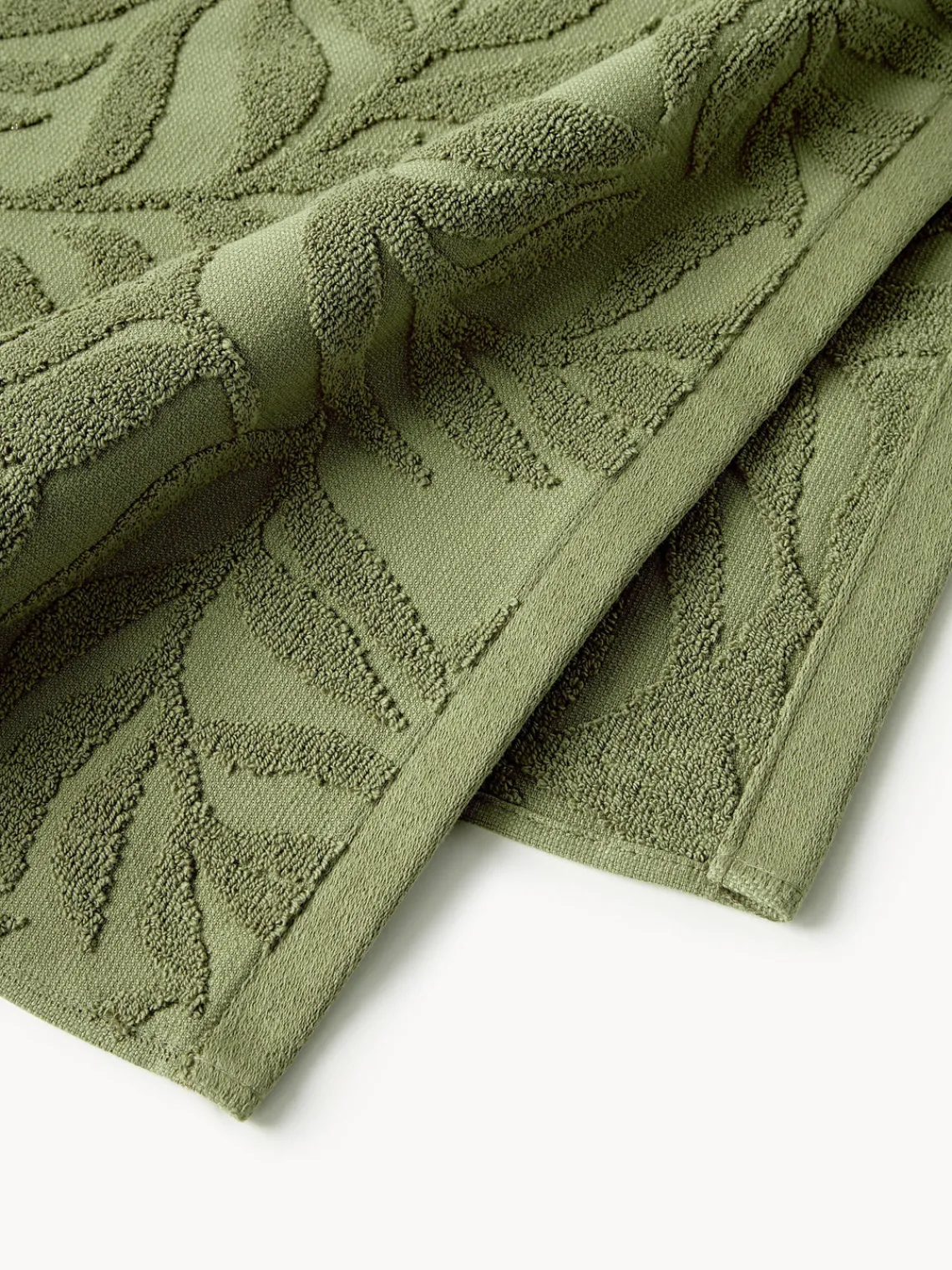 Online Toallas de algodón con relieves Leaf, tamaños diferentes Toallas|Mantas