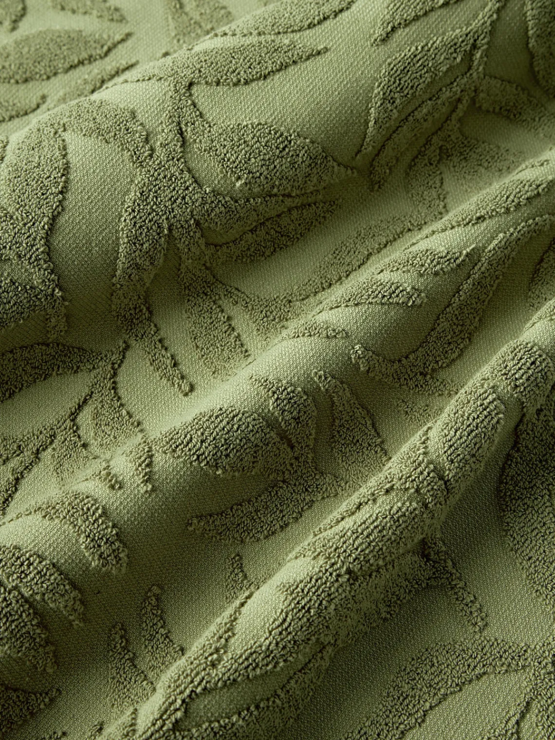 Online Toallas de algodón con relieves Leaf, tamaños diferentes Toallas|Mantas