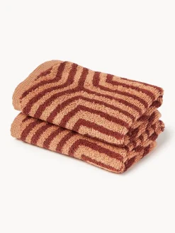 Toallas|Mantas>Westwing Collection Toallas lavabos Fatu, tamaños diferentes Tonos terracota