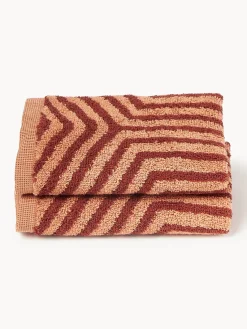 Toallas|Mantas>Westwing Collection Toallas lavabos Fatu, tamaños diferentes Tonos terracota