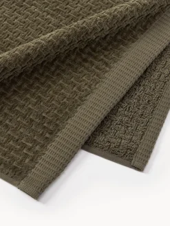 Toallas|Mantas></noscript>Westwing Collection Toallas Niam, tamaños diferentes Verde oliva