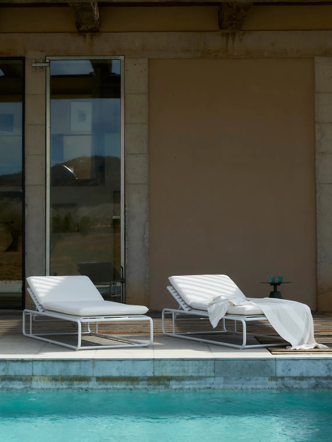 Tumbonas|Muebles De Jardín>Westwing Collection Tumbona para exterior Caio Blanco Off White, blanco