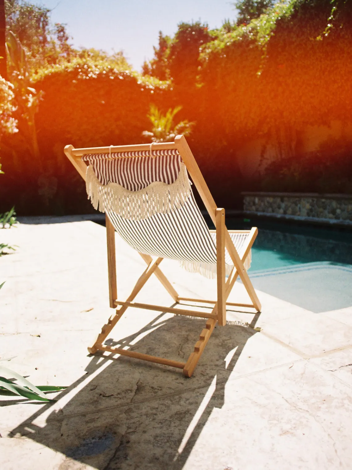 Best Tumbona plegable con flecos Sling Tumbonas|Muebles De Jardín