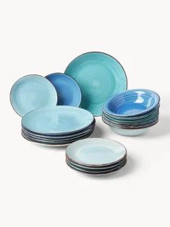 Hot Vajilla artesanal Baita, 6 comensales (18 pzas.) Vajillas Completas|Menaje De Mesa