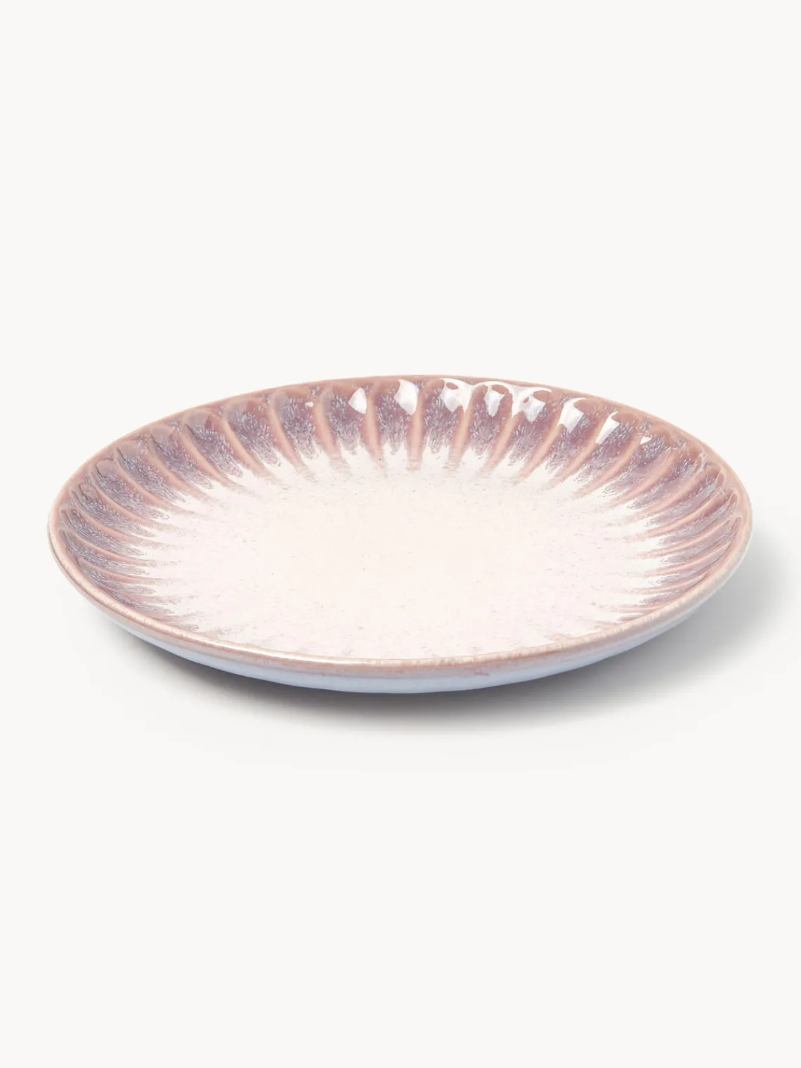 Vajillas Completas|Menaje De Mesa>Westwing Collection Vajilla artesanal con esmalte reactivo Vinci, 4 comensales (12 pzas) Lavanda y tonos rosas con gradiente de color