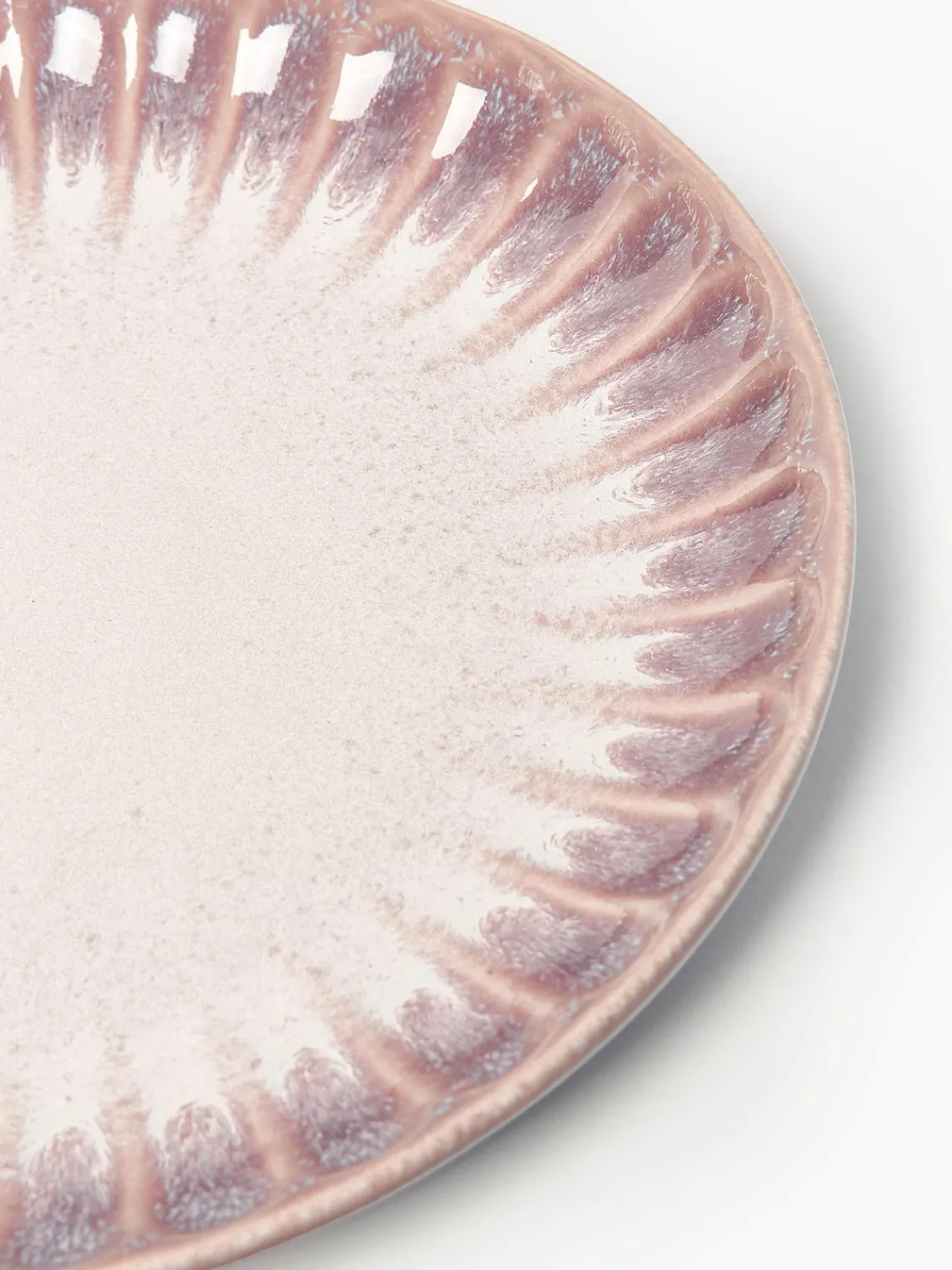 Vajillas Completas|Menaje De Mesa>Westwing Collection Vajilla artesanal con esmalte reactivo Vinci, 4 comensales (12 pzas) Lavanda y tonos rosas con gradiente de color