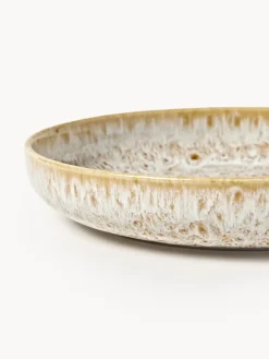 Vajillas Completas|Menaje De Mesa></noscript>Westwing Collection Vajilla artesanal con esmalte reactivo Ethel (12 pzas.) Blanco, ocre