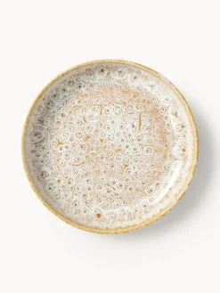 Vajillas Completas|Menaje De Mesa></noscript>Westwing Collection Vajilla artesanal con esmalte reactivo Ethel (12 pzas.) Blanco, ocre