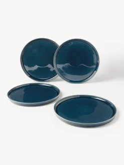 Outlet Vajilla artesanal con esmalte reactivo Ethel, 4 comensales (12 pzas.) Menaje De Mesa