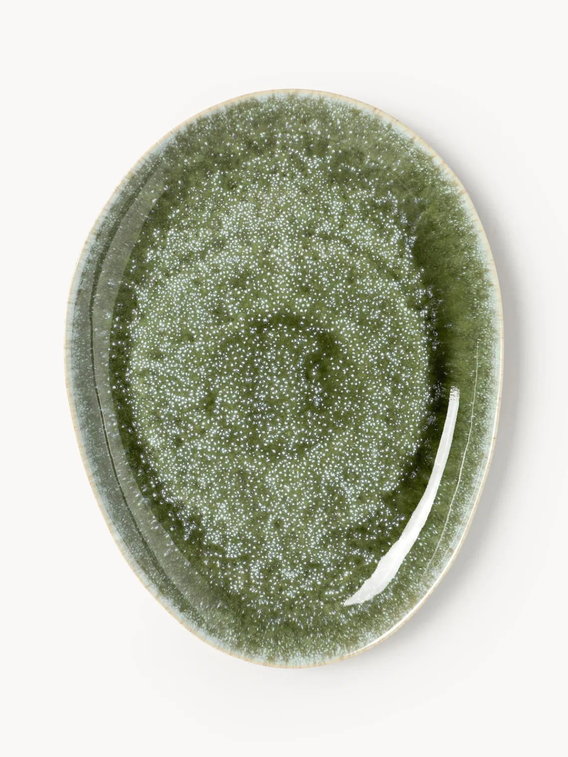 Vajillas Completas|Menaje De Mesa>Westwing Collection Vajilla artesanal con forma orgánica Macey, 12 pzas. Tonos verdes brillante