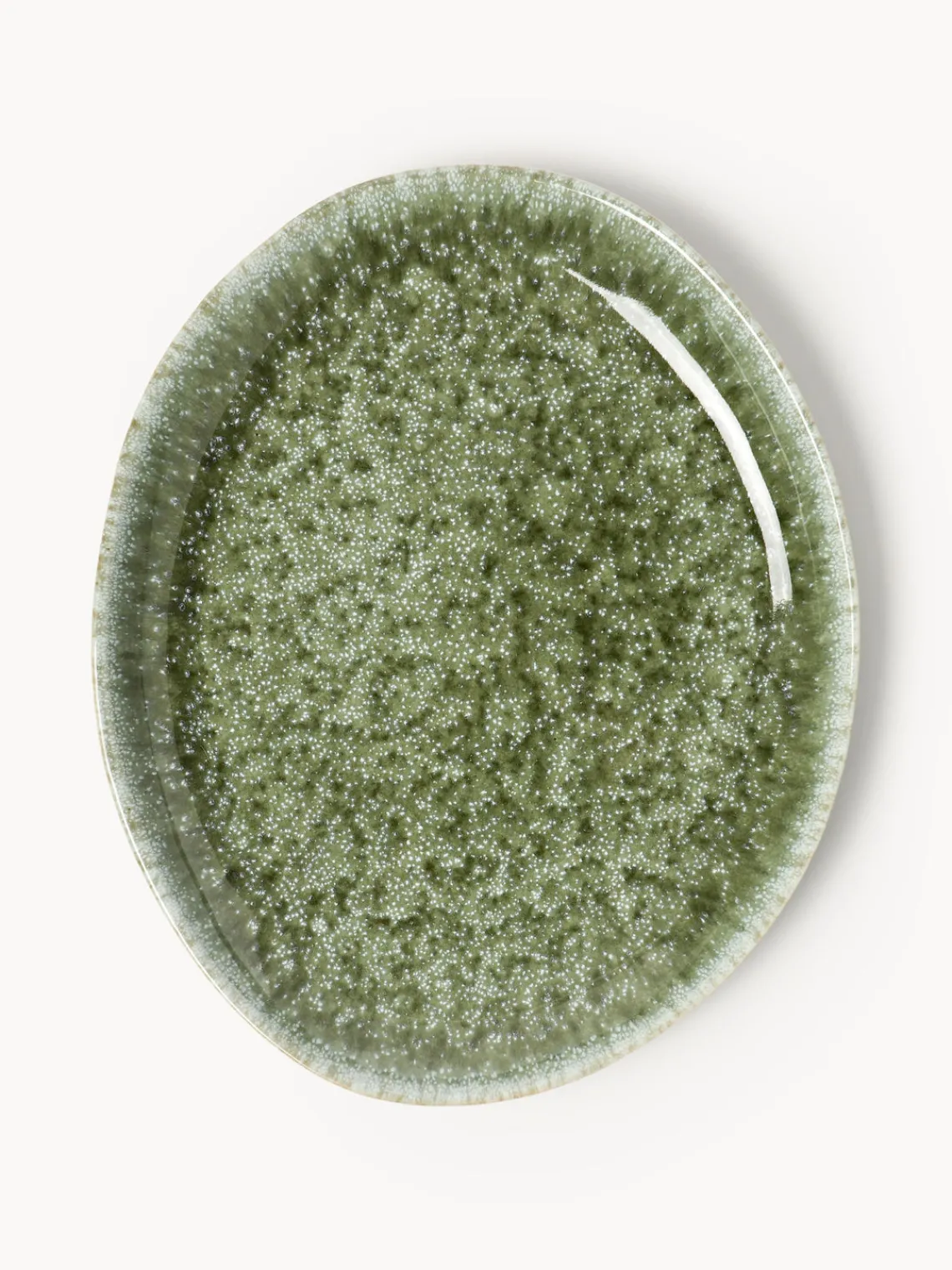 Vajillas Completas|Menaje De Mesa>Westwing Collection Vajilla artesanal con forma orgánica Macey, 12 pzas. Tonos verdes brillante