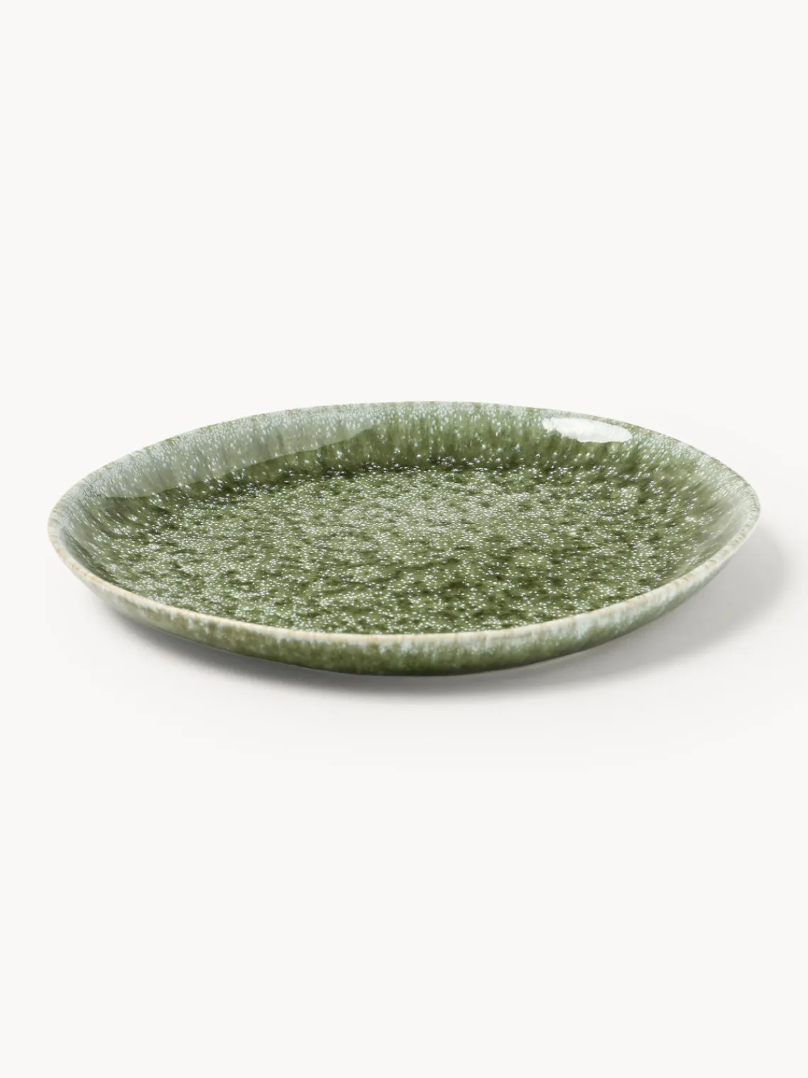 Vajillas Completas|Menaje De Mesa>Westwing Collection Vajilla artesanal con forma orgánica Macey, 12 pzas. Tonos verdes brillante