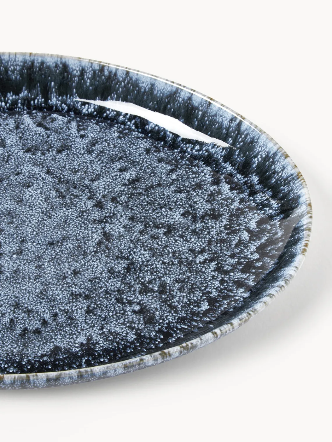 Vajillas Completas|Menaje De Mesa>Westwing Collection Vajilla artesanal en forma orgánica Macey, 4 comensales (12 pzas.) Tonos grises azulados brillantes