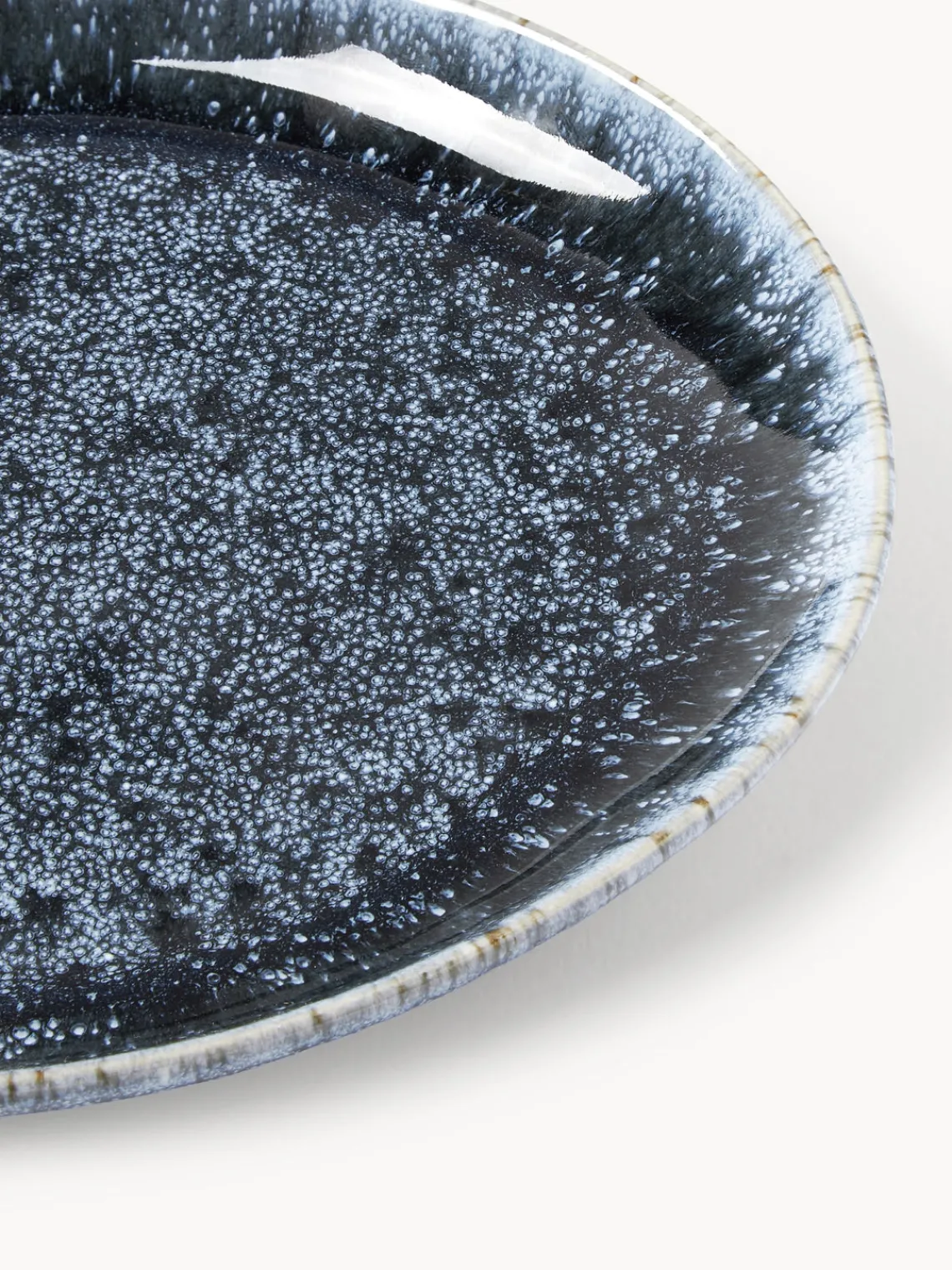 Vajillas Completas|Menaje De Mesa>Westwing Collection Vajilla artesanal en forma orgánica Macey, 4 comensales (12 pzas.) Tonos grises azulados brillantes