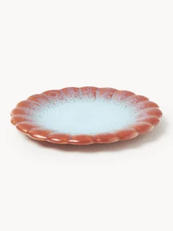 Vajillas Completas|Menaje De Mesa></noscript>Westwing Collection Vajilla artesanal Marguerite, 4 comensales, 12 pzas. Terracota, azul claro