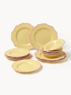 New Vajilla Crumble, 4 comensales, 12 pzas. Menaje De Mesa