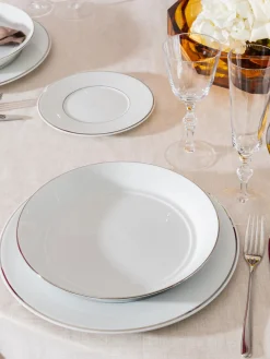 Vajillas Completas|Menaje De Mesa>Meissen Vajilla de porcelana con borde platino pintado a mano Vitruv, 2 comensales (12 pzas.)