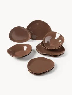 Outlet Vajilla de porcelana con forma orgánica Joana, 12 pzas. Vajillas Completas|Menaje De Mesa