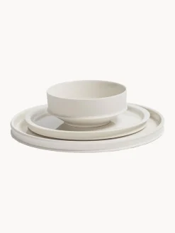 Outlet Vajilla de porcelana con esmalte reactivo Dune, 4 comensales (12 pzas.) Vajillas Completas|Menaje De Mesa