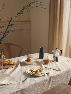 Vajilla de porcelana de forma orgánica Joana, 4 comensales (12 pzas.) Vajillas Completas|Menaje De Mesa