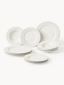 Outlet Vajilla de porcelana Goya, 4 comensales (12 pzas.) Vajillas Completas|Menaje De Mesa