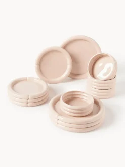 Vajillas Completas|Menaje De Mesa>Westwing Collection Vajilla de porcelana Maira, 4 personas (12 pzas.) Rosa pálido