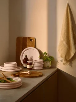 Vajillas Completas|Menaje De Mesa>Westwing Collection Vajilla de porcelana Maira, 4 personas (12 pzas.) Rosa pálido