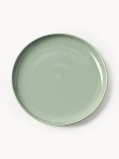 Vajillas Completas|Menaje De Mesa></noscript>Westwing Collection Vajilla de porcelana Nessa, 4 comensales (12 pzas.) Verde salvia brillante