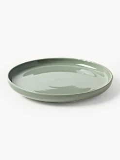 Vajillas Completas|Menaje De Mesa></noscript>Westwing Collection Vajilla de porcelana Nessa, 4 comensales (12 pzas.) Verde salvia brillante