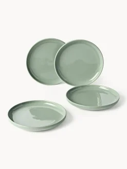 Vajillas Completas|Menaje De Mesa></noscript>Westwing Collection Vajilla de porcelana Nessa, 4 comensales (12 pzas.) Verde salvia brillante