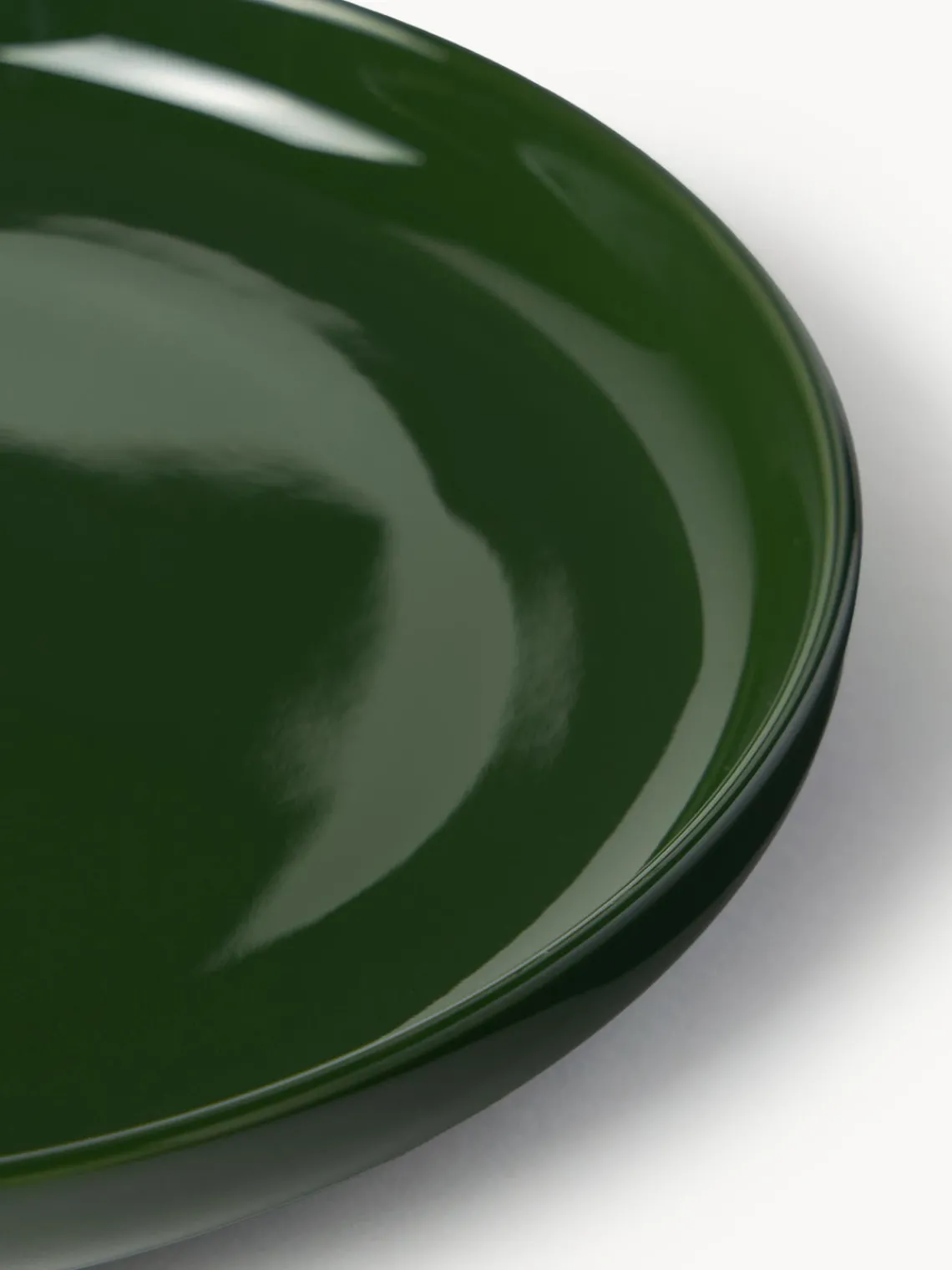 Vajillas Completas|Menaje De Mesa>Westwing Collection Vajilla de porcelana Nessa, 4 comensales (12 pzas.) Verde oscuro brillante