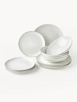 Vajilla esmaltado Gemma, 4 comensales (12 pzas.) Vajillas Completas|Menaje De Mesa