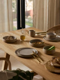 Vajillas Completas|Menaje De Mesa>Westwing Collection Vajilla Ginger, 4 comensales (12 pzas.) Beige claro, blanco Off White