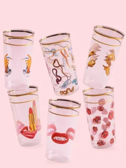 Vasos|Vajillas Completas>SELETTI Vaso de agua Tongue