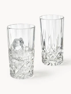 Best Vasos altos con relieve de cristal George, 4 uds. Copas De Cóctel|Vajillas Completas