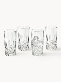 Best Vasos altos con relieve de cristal George, 4 uds. Copas De Cóctel|Vajillas Completas