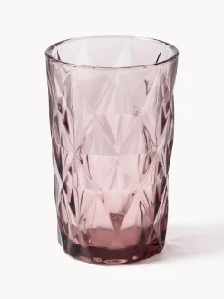 Copas De Cóctel|Vajillas Completas></noscript>Westwing Collection Vasos altos con relieves Colorado, 4 uds. Azul, malva, gris, verde