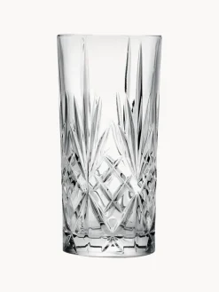Copas De Cóctel|Vajillas Completas></noscript>RCR Vasos altos de cristal con relive Bichiera, 4 uds.