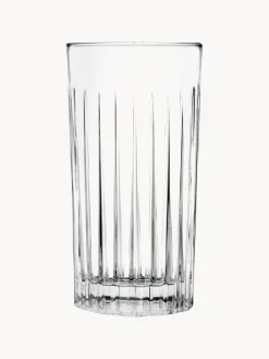 Copas De Cóctel|Vajillas Completas></noscript>RCR Vasos altos de cristal con relive Bichiera, 4 uds.