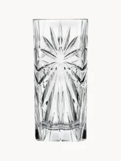 Copas De Cóctel|Vajillas Completas></noscript>RCR Vasos altos de cristal con relive Bichiera, 4 uds.
