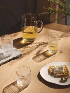 Copas De Cóctel|Vajillas Completas>Westwing Collection Vasos altos soplados con borde dorado Aleo, 4 uds. Transparente con borde dorado