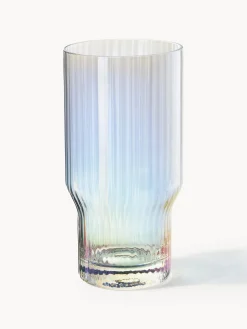 Copas De Cóctel|Vajillas Completas>Westwing Collection Vasos altos soplados con relieve y brillo nacarado Juno, 4 uds.