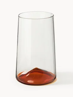 Copas De Cóctel|Vajillas Completas>Westwing Collection Vasos altos soplados Hadley, 4 uds. Transparente, naranja
