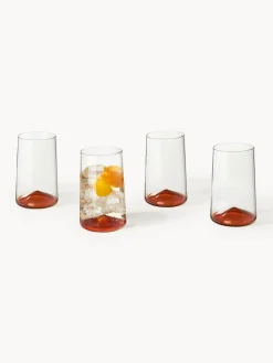 Copas De Cóctel|Vajillas Completas></noscript>Westwing Collection Vasos altos soplados Hadley, 4 uds. Transparente, naranja
