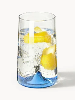 Copas De Cóctel|Vajillas Completas></noscript>Westwing Collection Vasos altos soplados Hadley, 4 uds. Transparente, azul