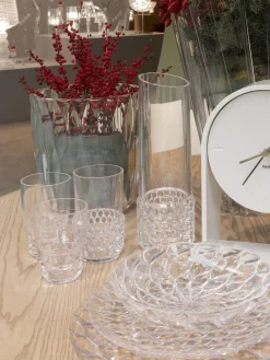 Vasos|Vajillas Completas></noscript>Kartell Vasos con relieves Jellies, 4 uds. Transparente